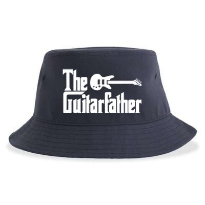 Fathers Day The Guitarfather Musician Guitarist Dad Gift Sustainable Bucket Hat