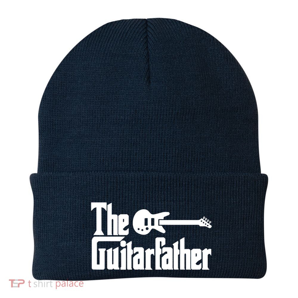 Fathers Day The Guitarfather Musician Guitarist Dad Gift Beanie