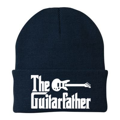 Fathers Day The Guitarfather Musician Guitarist Dad Gift Knit Cap Winter Beanie