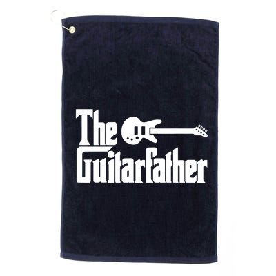 Fathers Day The Guitarfather Musician Guitarist Dad Gift Golf Towel