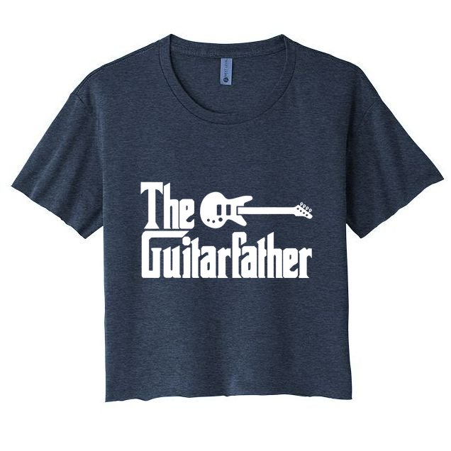 Fathers Day The Guitarfather Musician Guitarist Dad Gift Crop Top