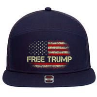 Free Donald Trump Republican Support 7 Panel Mesh Trucker Snapback Hat