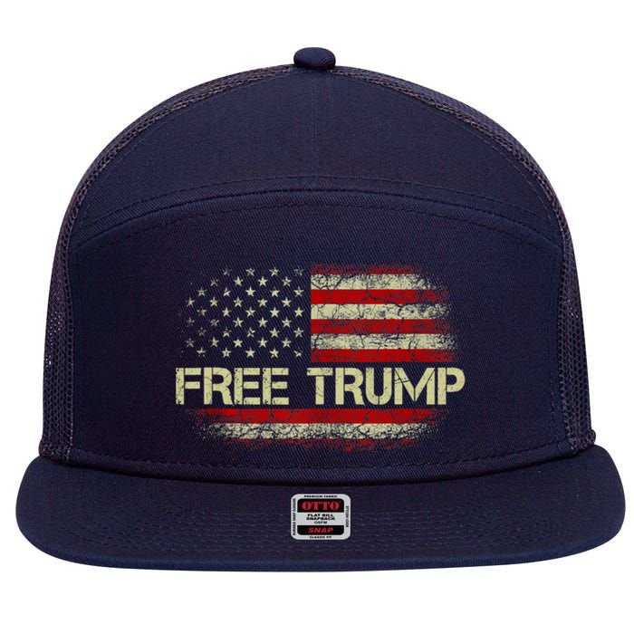 Free Donald Trump Republican Support 7 Panel Mesh Trucker Snapback Hat