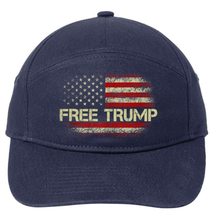 Free Donald Trump Republican Support 7-Panel Snapback Hat