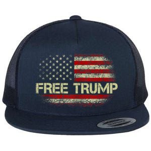 Free Donald Trump Republican Support Flat Bill Trucker Hat