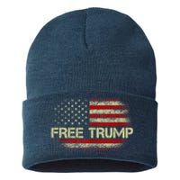 Free Donald Trump Republican Support Sustainable Knit Beanie