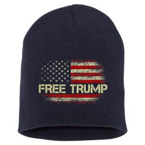 Free Donald Trump Republican Support Short Acrylic Beanie