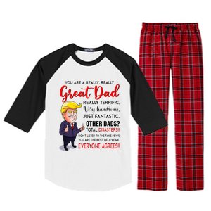 Funny Donald Trump YouRe A Great Dad Dad Life Raglan Sleeve Pajama Set