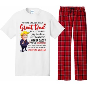 Funny Donald Trump YouRe A Great Dad Dad Life Pajama Set