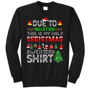 Funny Due To Inflation Ugly Christmas Sweaters Sweatshirt