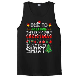 Funny Due To Inflation Ugly Christmas Sweaters PosiCharge Competitor Tank