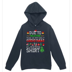 Funny Due To Inflation Ugly Christmas Sweaters Urban Pullover Hoodie