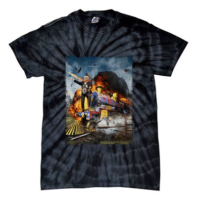 Funny Donald Trump 2024 Election All Aboard The Trump Train Gift Tie-Dye T-Shirt