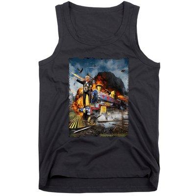 Funny Donald Trump 2024 Election All Aboard The Trump Train Gift Tank Top