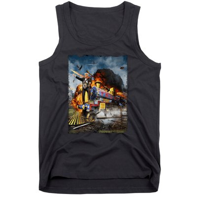 Funny Donald Trump 2024 Election All Aboard The Trump Train Gift Tank Top