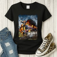 Funny Donald Trump 2024 Election All Aboard The Trump Train Gift Womens T-Shirt