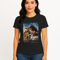 Funny Donald Trump 2024 Election All Aboard The Trump Train Gift Womens T-Shirt