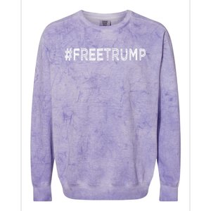 Free Donald Trump Republican Support Colorblast Crewneck Sweatshirt