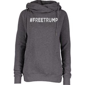 Free Donald Trump Republican Support Womens Funnel Neck Pullover Hood