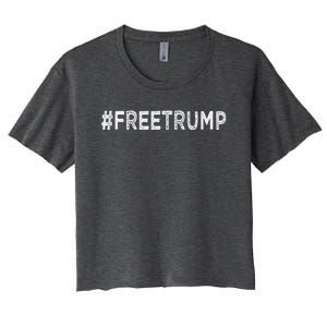 Free Donald Trump Republican Support Women's Crop Top Tee