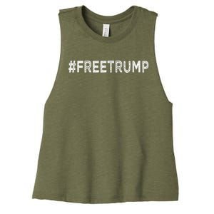 Free Donald Trump Republican Support Women's Racerback Cropped Tank