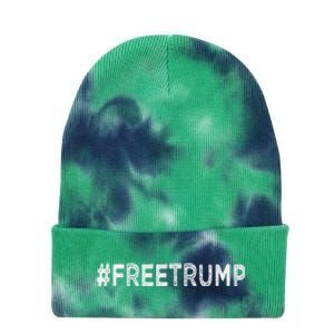 Free Donald Trump Republican Support Tie Dye 12in Knit Beanie