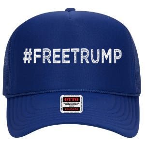 Free Donald Trump Republican Support High Crown Mesh Back Trucker Hat