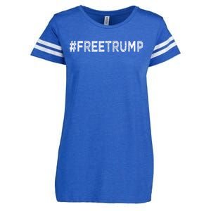 Free Donald Trump Republican Support Enza Ladies Jersey Football T-Shirt