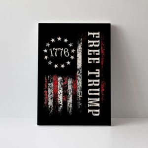 Free Donald Trump Republican Support Pro Trump American Flag Canvas