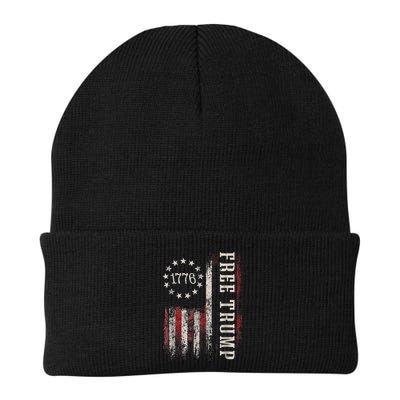 Free Donald Trump Republican Support Pro Trump American Flag Beanie