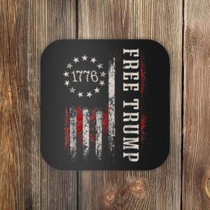 Free Donald Trump Republican Support Pro Trump American Flag Coaster