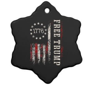 Free Donald Trump Republican Support Pro Trump American Flag Ceramic Star Ornament