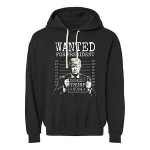 Free Donald Trump Mugshot Garment-Dyed Fleece Hoodie