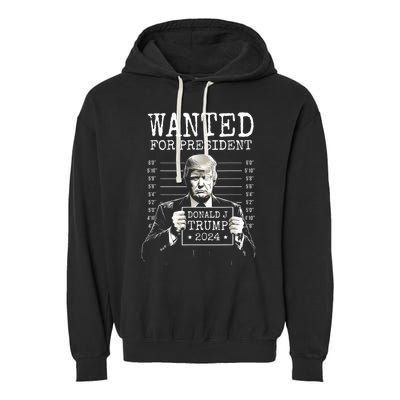 Free Donald Trump Mugshot Garment-Dyed Fleece Hoodie