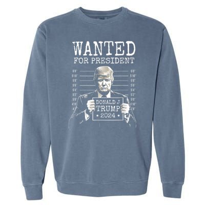 Free Donald Trump Mugshot Garment-Dyed Sweatshirt