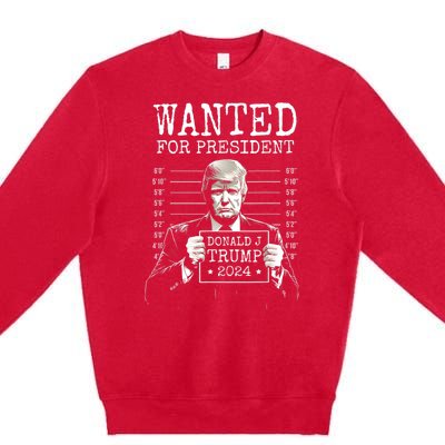 Free Donald Trump Mugshot Premium Crewneck Sweatshirt