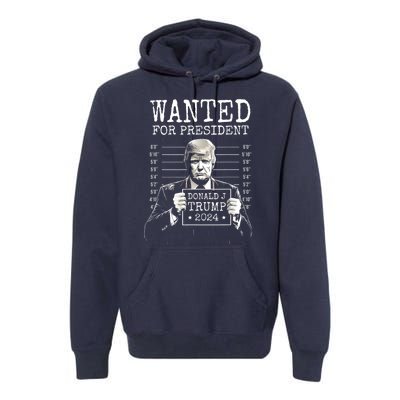 Free Donald Trump Mugshot Premium Hoodie