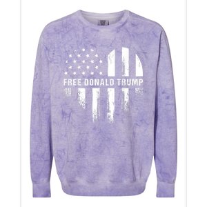 Free Donald Trump Republican Support Colorblast Crewneck Sweatshirt