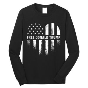 Free Donald Trump Republican Support Long Sleeve Shirt