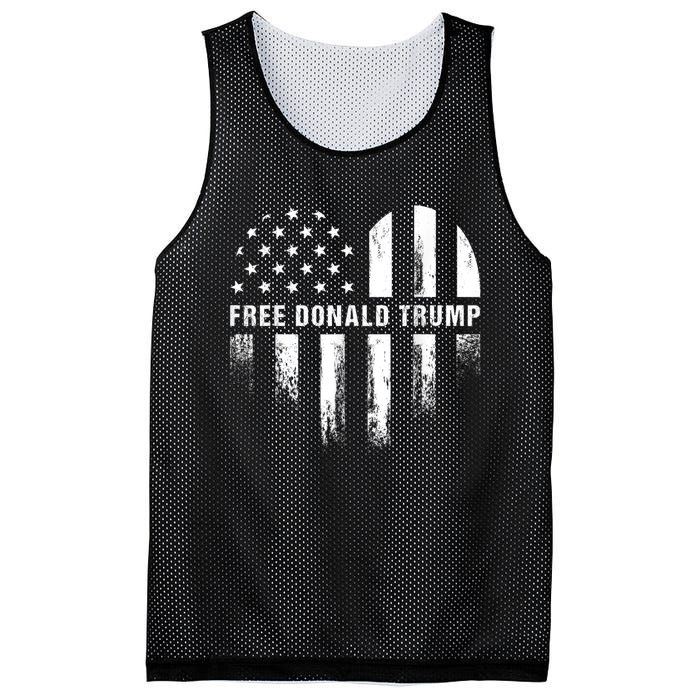 Free Donald Trump Republican Support Mesh Reversible Basketball Jersey Tank