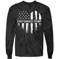 Free Donald Trump Republican Support Tie-Dye Long Sleeve Shirt