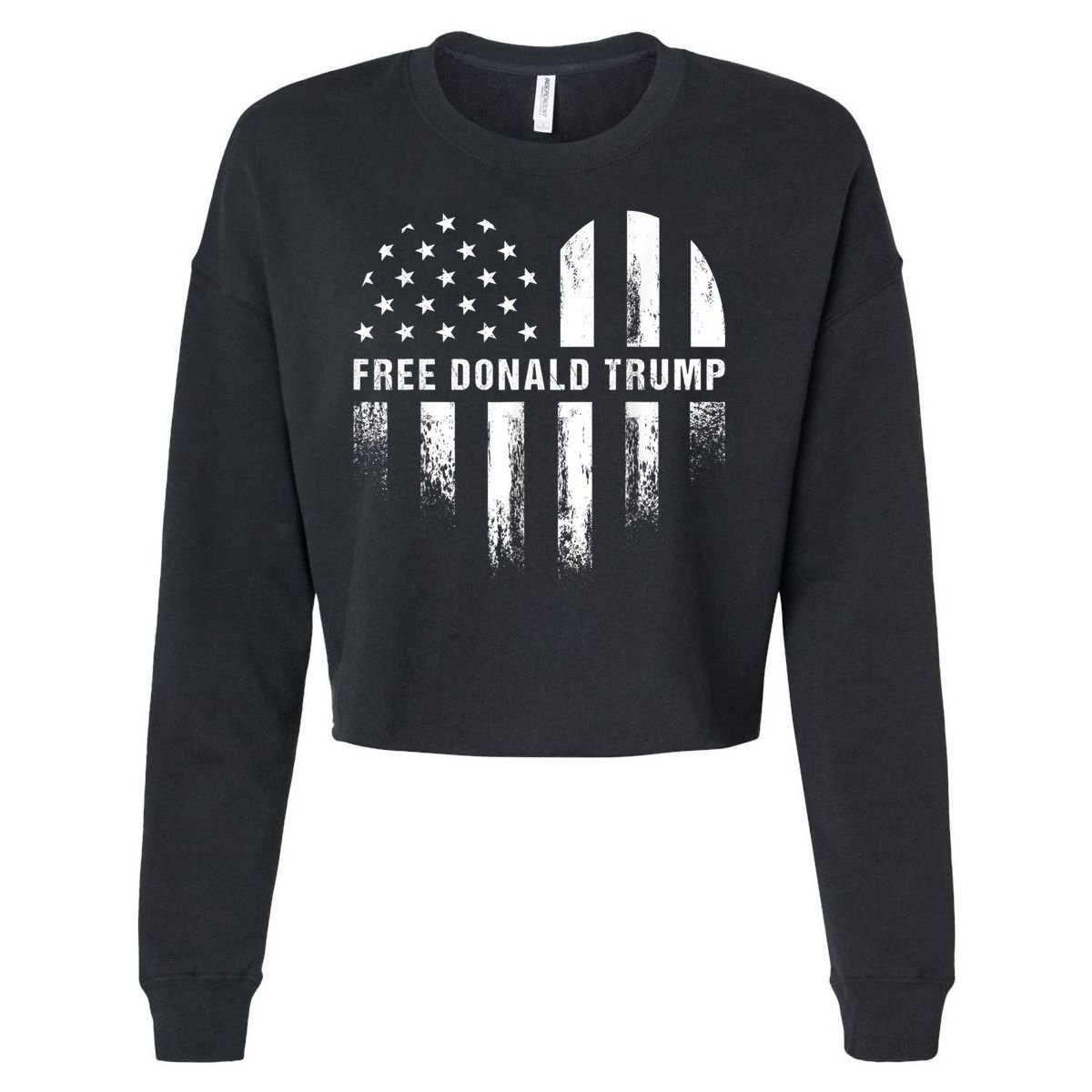 Free Donald Trump Republican Support Cropped Pullover Crew