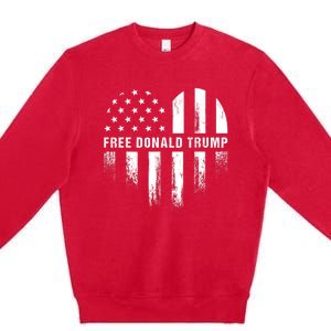 Free Donald Trump Republican Support Premium Crewneck Sweatshirt