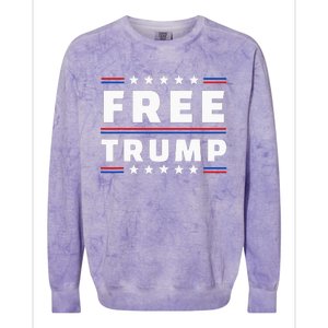 Free Donald Trump Republican Support Colorblast Crewneck Sweatshirt