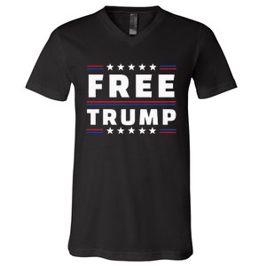 Free Donald Trump Republican Support V-Neck T-Shirt