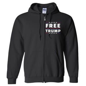 Free Donald Trump Republican Support Full Zip Hoodie