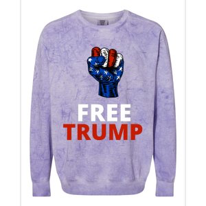 Free Donald Trump Free Trump Republican Support Colorblast Crewneck Sweatshirt