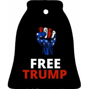 Free Donald Trump Free Trump Republican Support Ceramic Bell Ornament