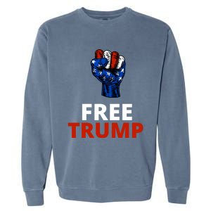 Free Donald Trump Free Trump Republican Support Garment-Dyed Sweatshirt