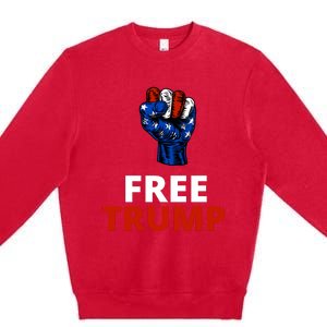 Free Donald Trump Free Trump Republican Support Premium Crewneck Sweatshirt